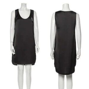 NWT T Alexander Wang Sleeveless Satin Shift Dress Size 2 Black